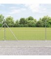 vidaXL Welded Wire Fence with Concrete Base 50 x 1.2 m Silver Mesh