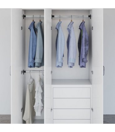 vidaXL Telescopic Wardrobe Rails 2 pcs Silver 58-100 cm