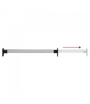 vidaXL Telescopic Wardrobe Rails 2 pcs Silver 58-100 cm