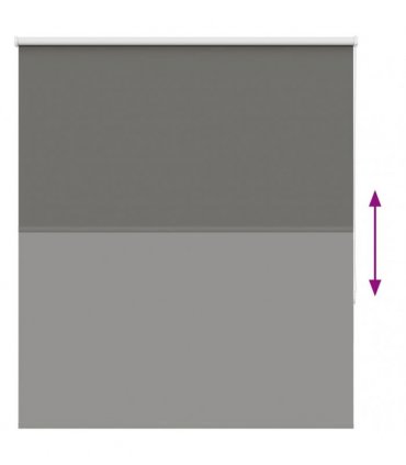 vidaXL Roller Blind Blackout Grey 120x150 cm Fabric Width 116.6 cm Polyester