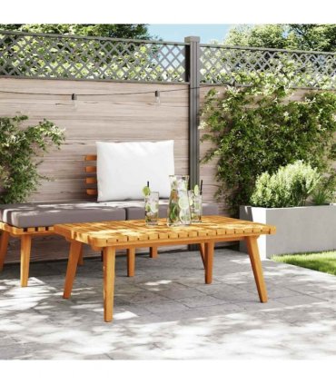 vidaXL Garden Coffee Table | Golden brown | Solid acacia wood | 90x55x35 cm