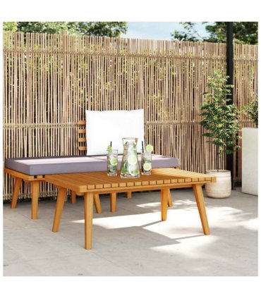 vidaXL Garden Coffee Table | Golden brown | Solid acacia wood | 90x55x35 cm