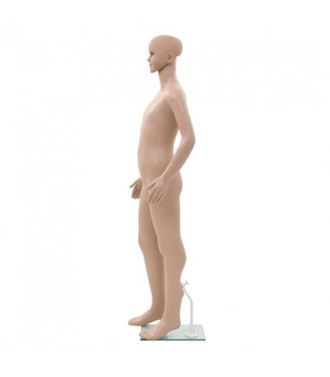 vidaXL Full Body Child Mannequin with Glass Base Beige 140 cm