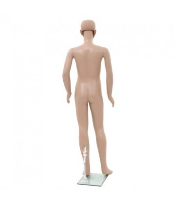vidaXL Full Body Child Mannequin with Glass Base Beige 140 cm