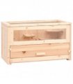 vidaXL Hamster Cage 60x30x35 cm Solid Wood Fir