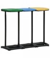 vidaXL Bin Bag Stands with Lid 240-330 L Multicolour PP