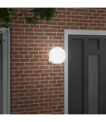 vidaXL Outdoor Wall Light Silver 29 x 25 x 33 cm