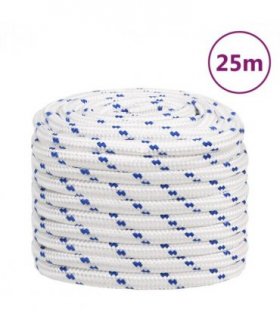 vidaXL Boat Rope White 20 mm 25 m Polypropylene