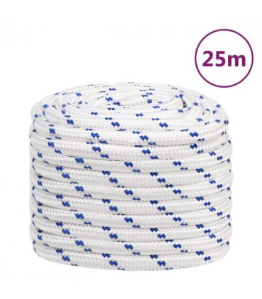 vidaXL Boat Rope White 20 mm 25 m Polypropylene