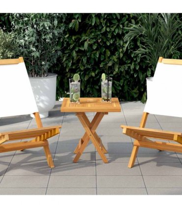 vidaXL Square Table Top 40x40x2.5 cm Solid Wood Teak