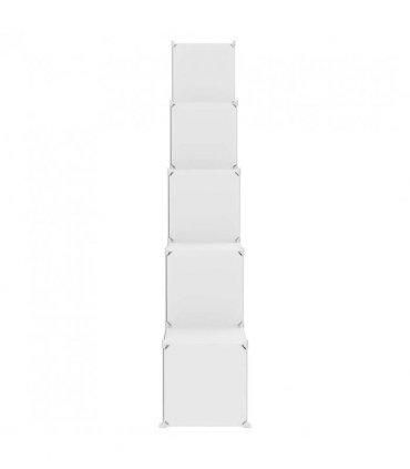 vidaXL Cube Storage Cabinet for Kids with 15 Cubes White PP