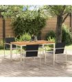vidaXL Garden Dining Set 5 pcs Brown Solid Teak Wood