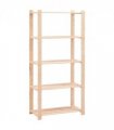 vidaXL 5-Tier Storage Rack 80x38x170 cm Solid Pinewood 250 kg