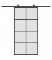 vidaXL Sliding Door with Hardware Set 102,5x205 cm ESG Glass&Aluminium