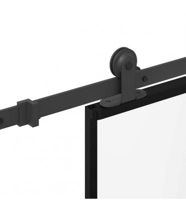 vidaXL Sliding Door with Hardware Set 102,5x205 cm ESG Glass&Aluminium