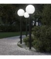 vidaXL Bollard Lights with Sensor&Outlet 3 pcs 120 cm Black IP44
