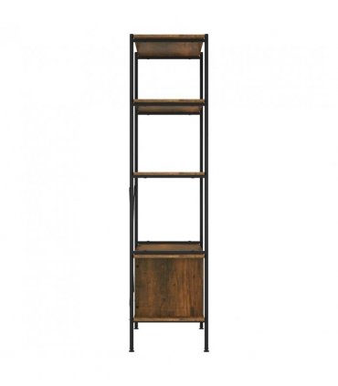 vidaXL 5-Tier Shelving Unit with Cabinet 80x40x163 cm Steel and Engineered Wood