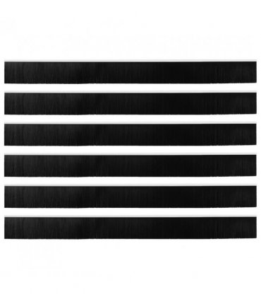 vidaXL Self-adhesive Door Brush Seals 6 pcs White 100 cm