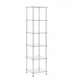 vidaXL 6-Tier Shelf Transparent 40x40x160 cm Tempered Glass