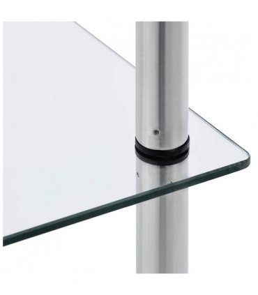 vidaXL 6-Tier Shelf Transparent 40x40x160 cm Tempered Glass