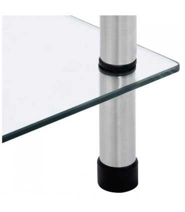 vidaXL 6-Tier Shelf Transparent 40x40x160 cm Tempered Glass