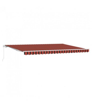 vidaXL Awning Orange and Brown 500 x 300 x 165 cm Polyester and Metal