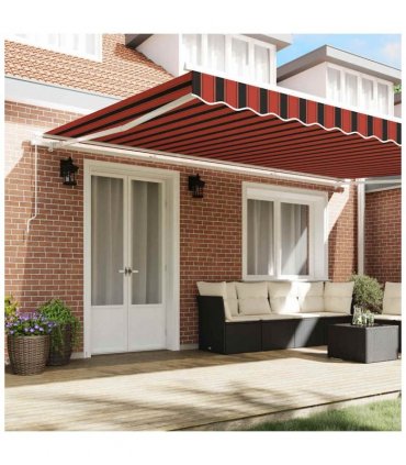vidaXL Awning Orange and Brown 500 x 300 x 165 cm Polyester and Metal