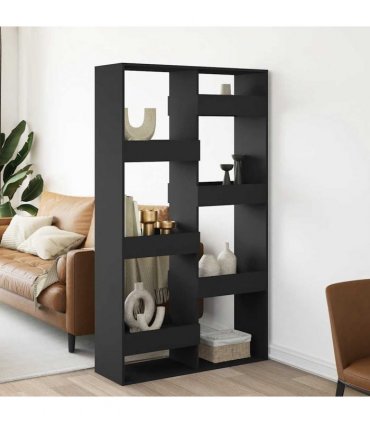 vidaXL Room Divider Black 100x33x175 cm Engineered Wood