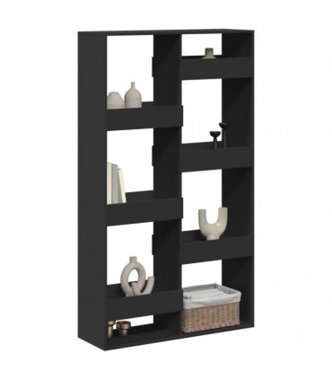 vidaXL Room Divider Black 100x33x175 cm Engineered Wood