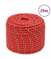 vidaXL Boat Rope Red 12 mm 25 m Polypropylene