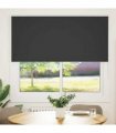vidaXL Roller Blind Blackout Black 160x175 cm Fabric Width 156.6 cm Polyester
