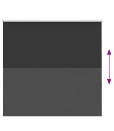 vidaXL Roller Blind Blackout Black 160x175 cm Fabric Width 156.6 cm Polyester