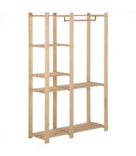 vidaXL Clothes Rack 110x38x170 cm Solid Pinewood