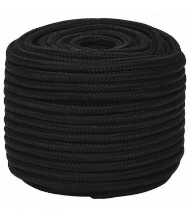 vidaXL Work Rope Black 12 mm 50 m Polyester