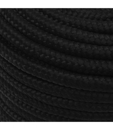 vidaXL Work Rope Black 12 mm 50 m Polyester