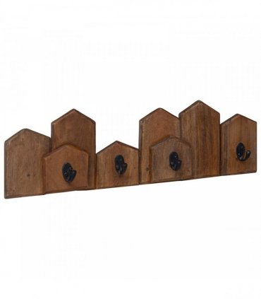 vidaXL Hanger Brown 48 x 8 x 15 cm Solid Mahogany Wood