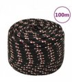vidaXL Boat Rope Black 14 mm 100 m Polypropylene