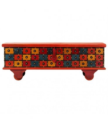 vidaXL Storage Box Red 110x40x40 cm Solid Acacia Wood