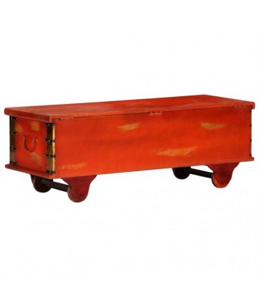 vidaXL Storage Box Red 110x40x40 cm Solid Acacia Wood