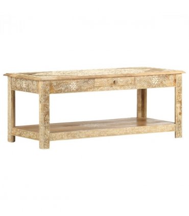 vidaXL Coffee Table | Brown | Solid mango wood | 110x50x45 cm | Coffee Table