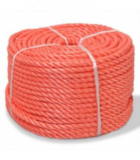 vidaXL Twisted Rope Polypropylene 14 mm 100 m Orange