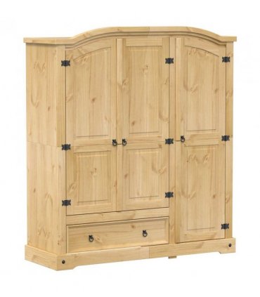 vidaXL Wardrobe Corona 151.5x52x170 cm Solid Wood Pine