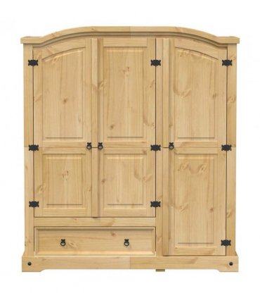 vidaXL Wardrobe Corona 151.5x52x170 cm Solid Wood Pine