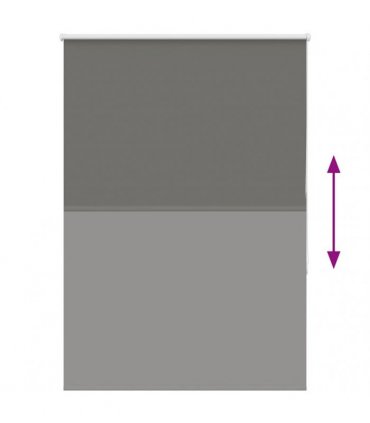 vidaXL Roller Blind Blackout Grey 90x150 cm Fabric Width 85.7 cm Polyester