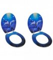 vidaXL Toilet Seats with Lids 2 pcs MDF Dolphin