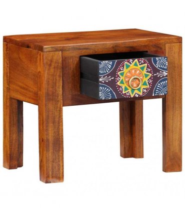 vidaXL Side Table with Drawer with Storage Brown 40 x 30 x 36 cm