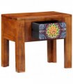 vidaXL Side Table with Drawer with Storage Brown 40 x 30 x 36 cm