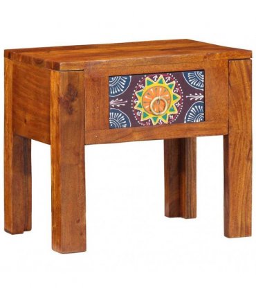 vidaXL Side Table with Drawer with Storage Brown 40 x 30 x 36 cm