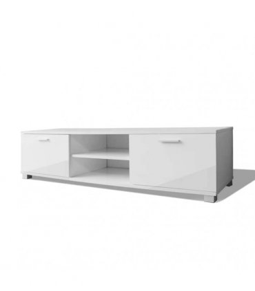 vidaXL TV Cabinet High-Gloss White 140x40.5x35 cm