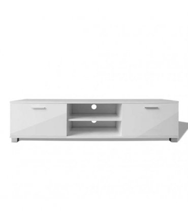 vidaXL TV Cabinet High-Gloss White 140x40.5x35 cm